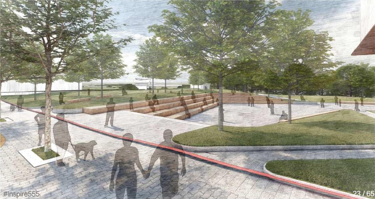 Rendering of building from page 38 of the file '2020-11-26 - 2nd submisision - Design Brief - D07-12-20-0077'