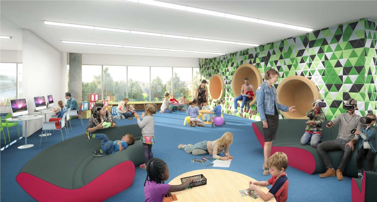 Rendering of building from page 45 of the file '2020-11-26 - 2nd submisision - Design Brief - D07-12-20-0077'