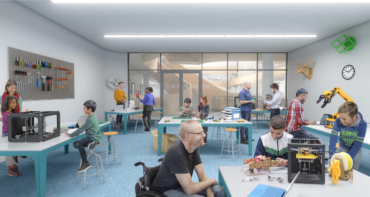 Rendering of building from page 46 of the file '2020-11-26 - 2nd submisision - Design Brief - D07-12-20-0077'