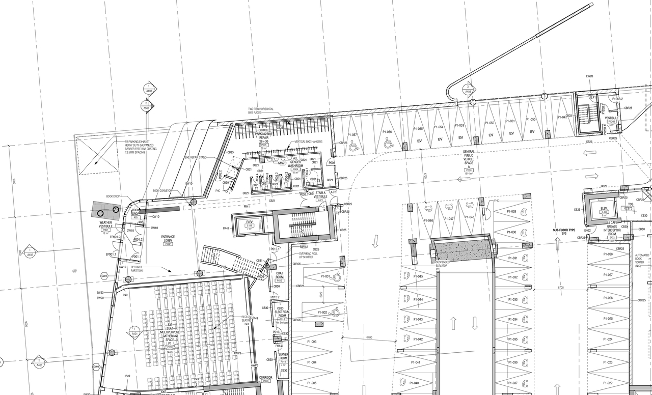 Construction site plan for project from page 2 of the file '2020-06-08 - Floor Plans and Elevations - D07-12-20-0077'