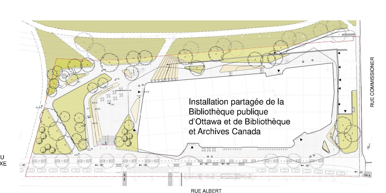 Construction site plan for project from page 18 of the file '2020-08-05 - Joint Design Review Panel - August 5 - Design Brief FR - D07-12-20-0077'