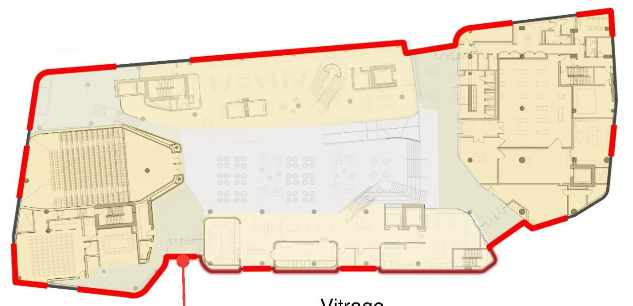 Floor plan for project from page 42 of the file '2020-08-05 - Joint Design Review Panel - August 5 - Design Brief FR - D07-12-20-0077'