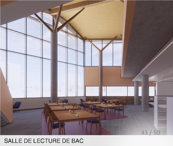 Rendering of building from page 43 of the file '2020-08-05 - Joint Design Review Panel - August 5 - Design Brief FR - D07-12-20-0077'