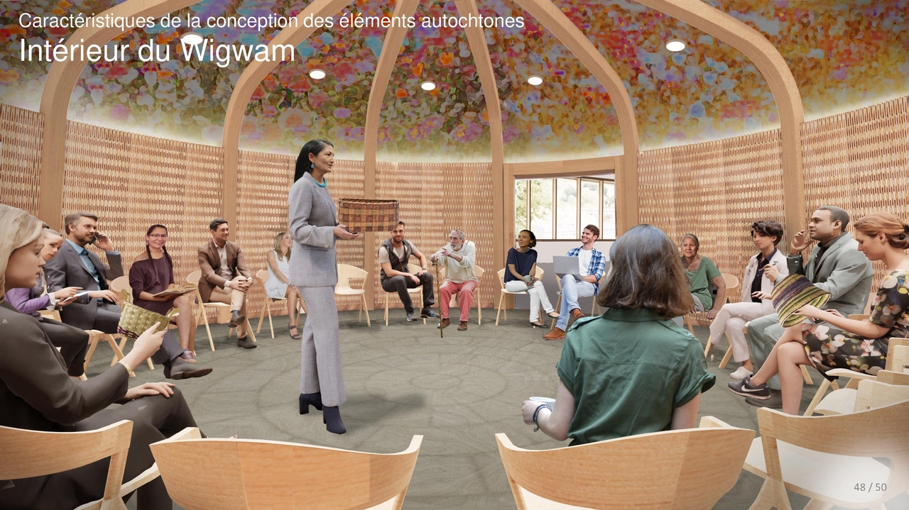 Rendering of building from page 48 of the file '2020-08-05 - Joint Design Review Panel - August 5 - Design Brief FR - D07-12-20-0077'