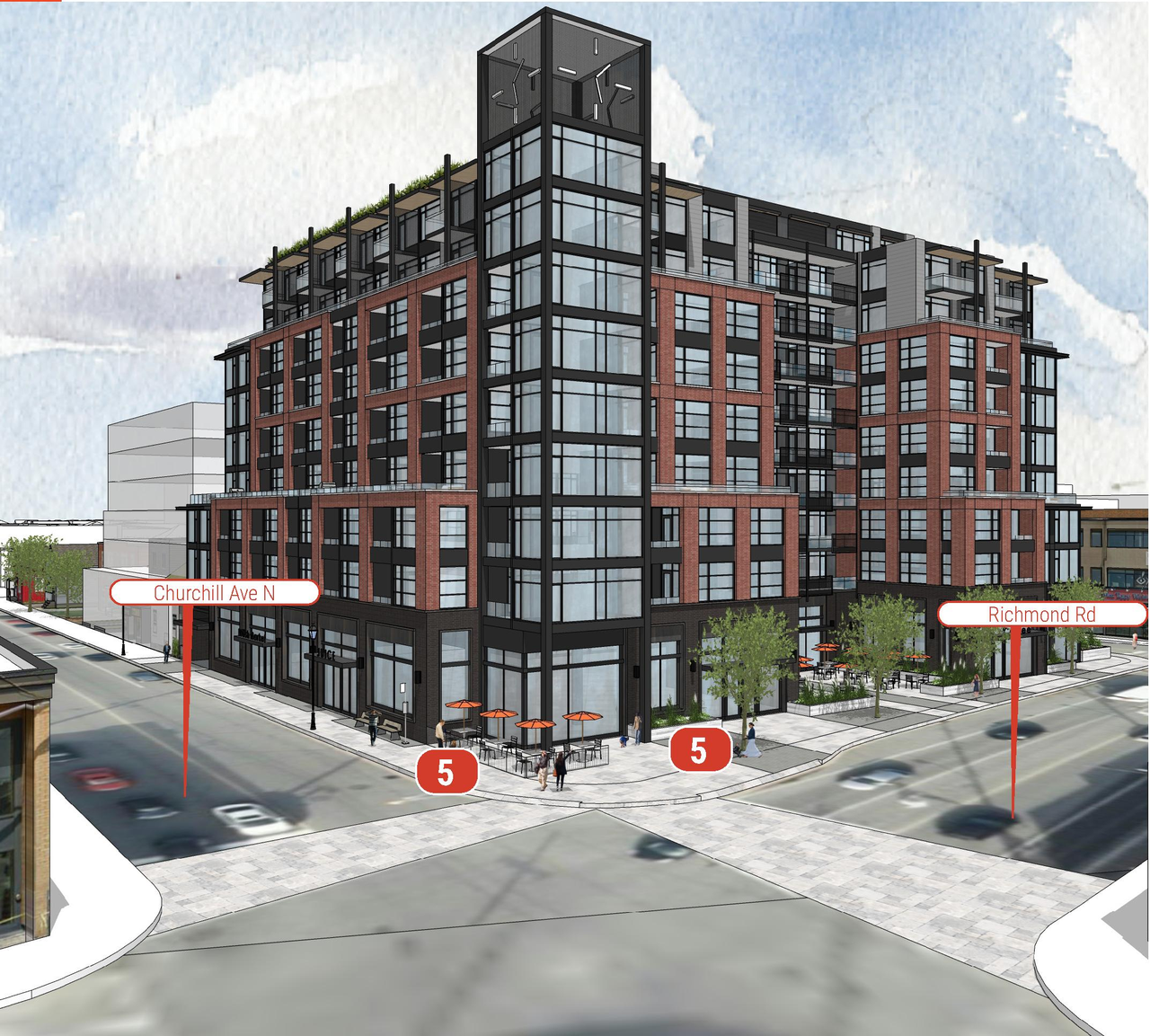Rendering of building from page 16 of the file '2020-11-25 - Design Brief - Formal UDRP Dec. 4 - D07-12-20-0081'
