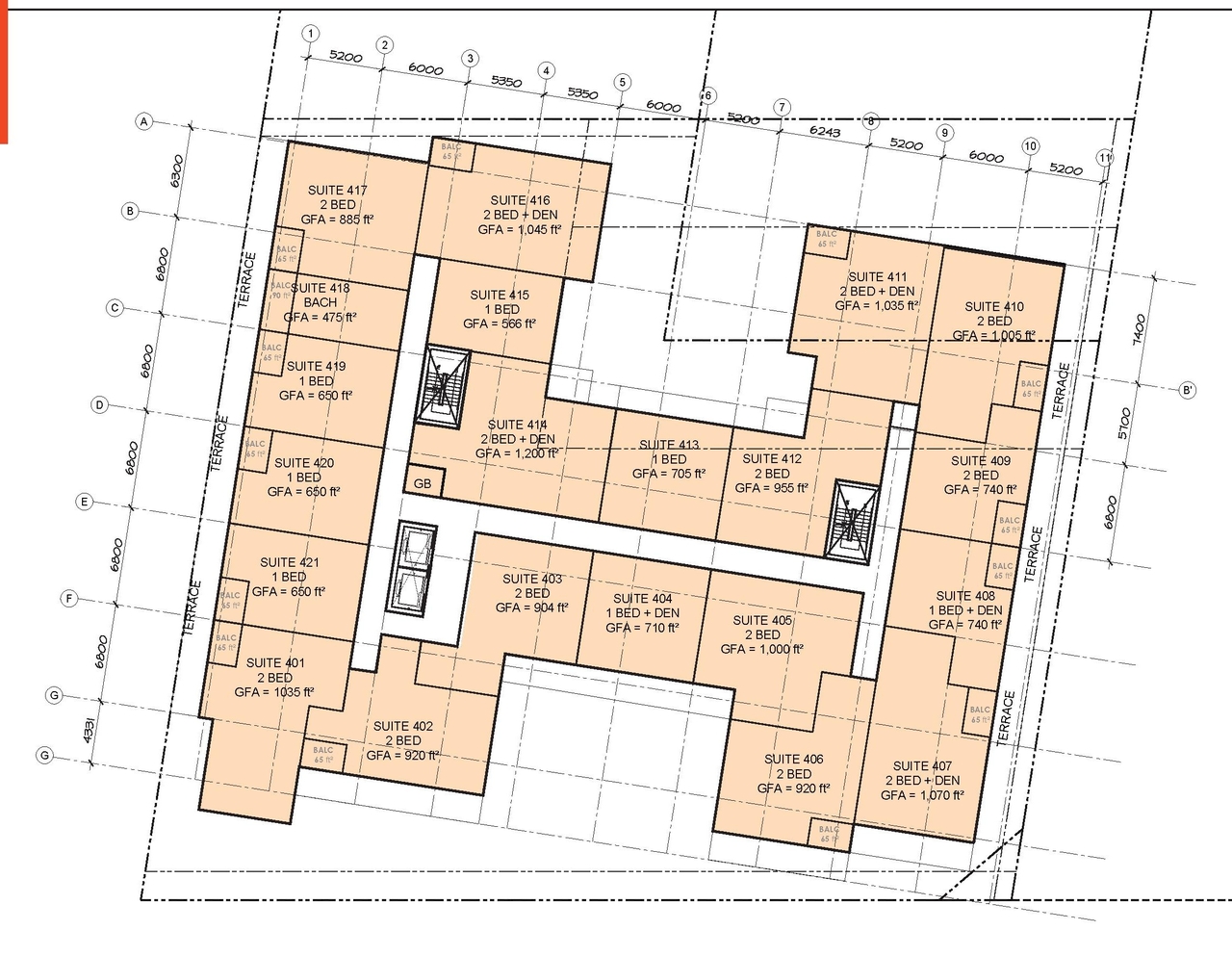 Floor plan for project from page 27 of the file '2020-11-25 - Design Brief - Formal UDRP Dec. 4 - D07-12-20-0081'