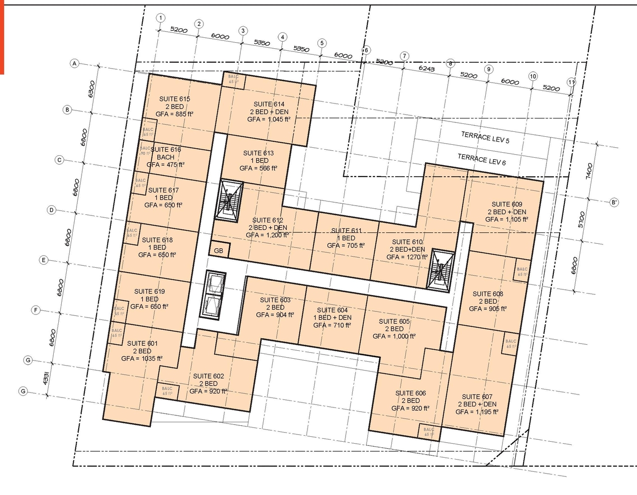 Floor plan for project from page 29 of the file '2020-11-25 - Design Brief - Formal UDRP Dec. 4 - D07-12-20-0081'