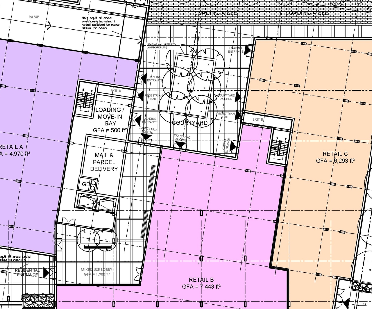 Construction site plan for project from page 1 of the file '2020-06-17 - Floor Plans - D07-12-20-0081'