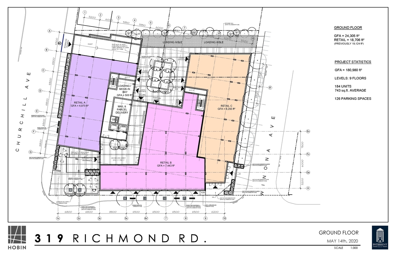 Construction site plan for project from page 1 of the file '2020-06-17 - Floor Plans - D07-12-20-0081'