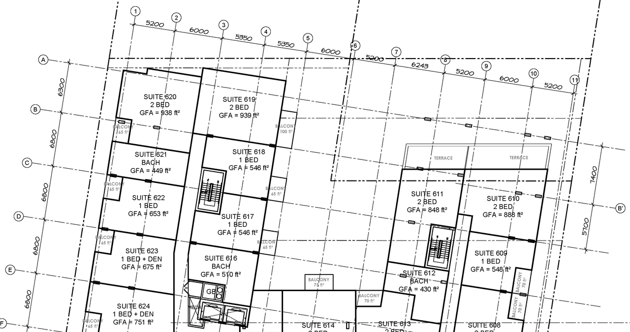 Construction site plan for project from page 6 of the file '2020-06-17 - Floor Plans - D07-12-20-0081'