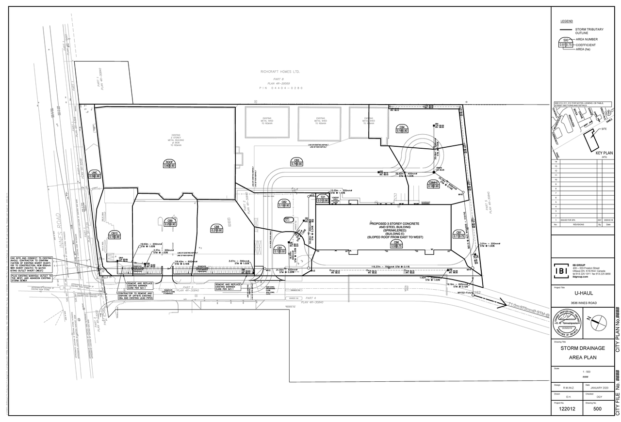 Construction site plan for project from page 41 of the file '03-30-2020 - Engineering Design Brief - D07-12-20-0086'