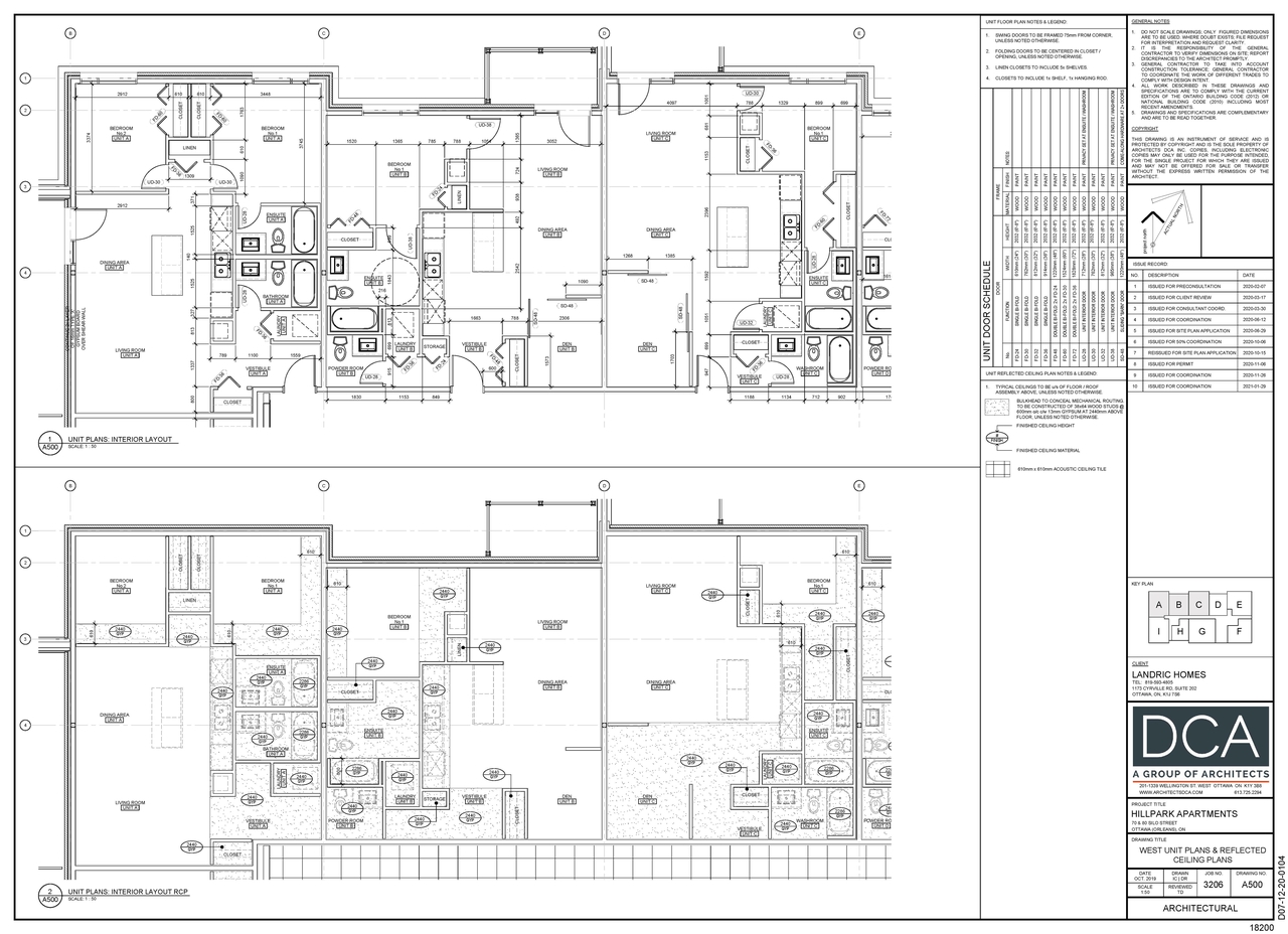 Floor plan for project from page 1 of the file '2021-02-23 - Unit Floor Plans - D07-12-20-0104'