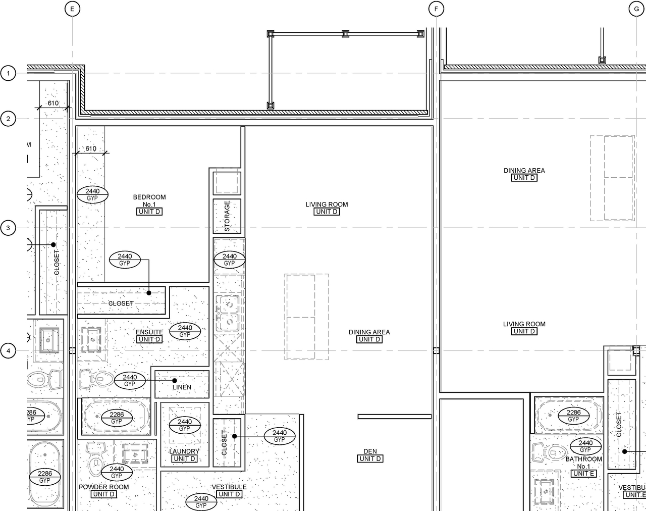 Construction site plan for project from page 2 of the file '2021-02-23 - Unit Floor Plans - D07-12-20-0104'