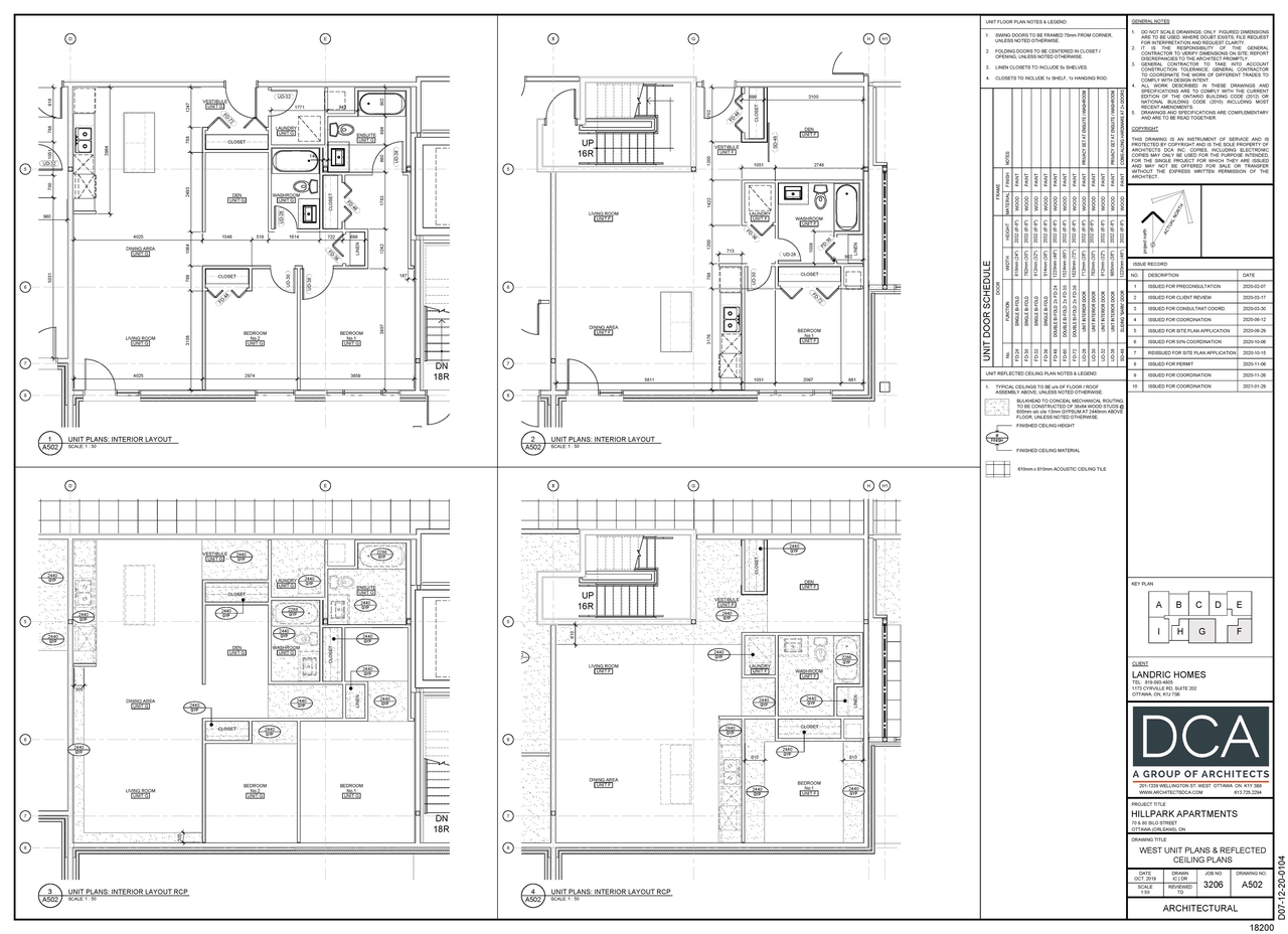 Floor plan for project from page 3 of the file '2021-02-23 - Unit Floor Plans - D07-12-20-0104'