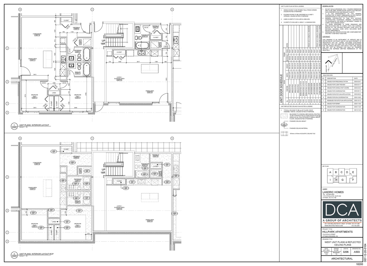 Floor plan for project from page 4 of the file '2021-02-23 - Unit Floor Plans - D07-12-20-0104'