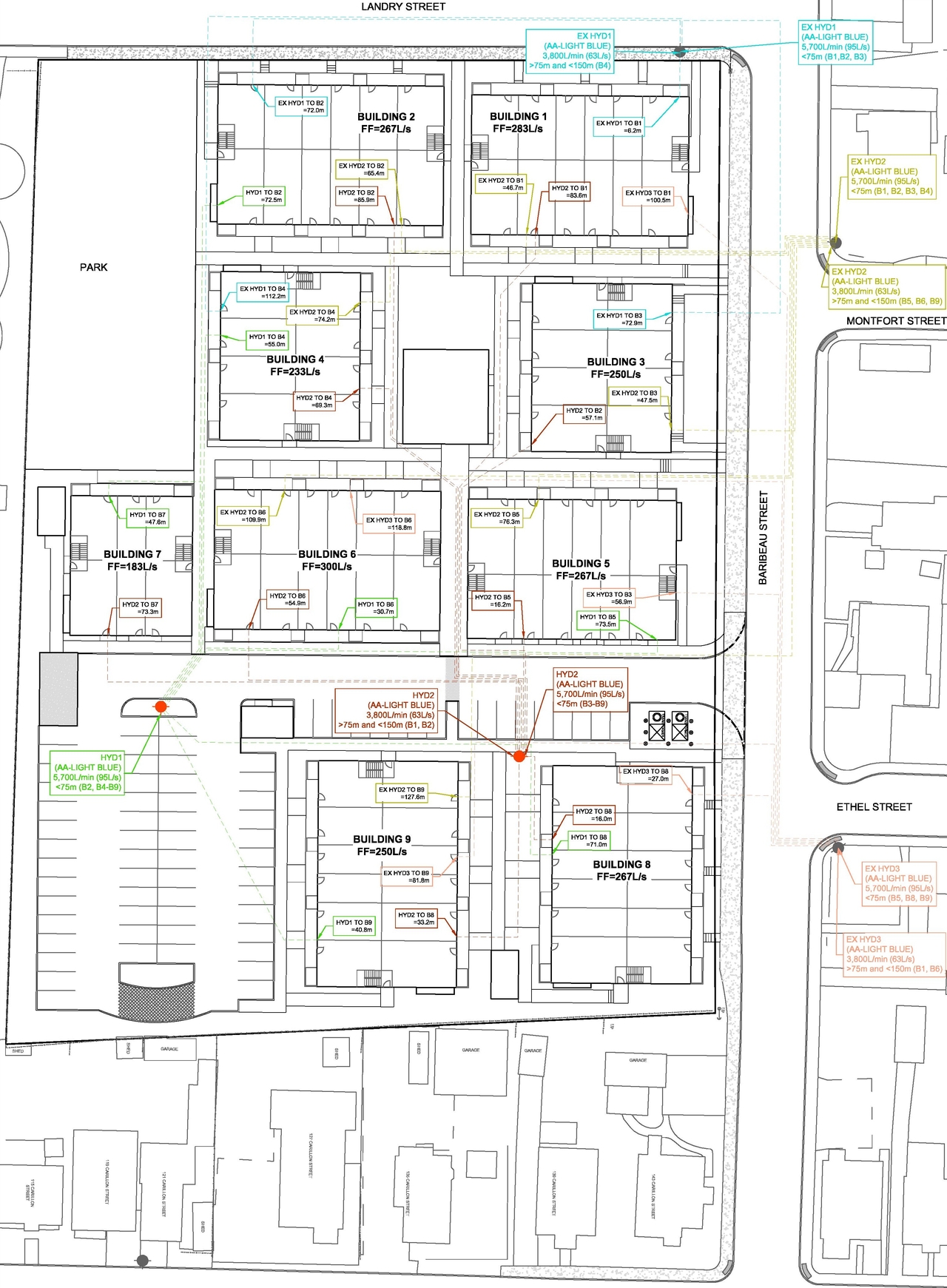 Construction site plan for project from page 49 of the file '2026-03-17 - Servicing Design Brief - D07-12-20-0118'