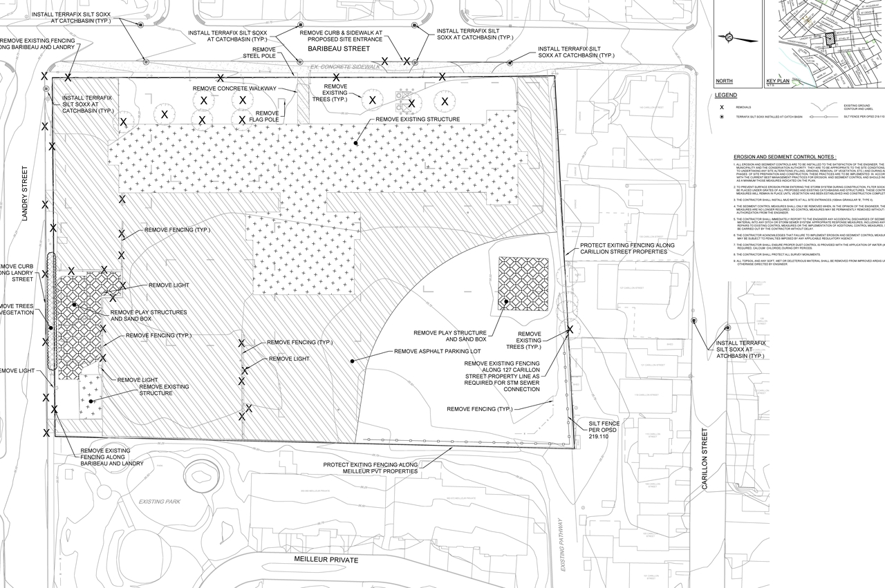 Construction site plan for project from page 79 of the file '2026-03-17 - Servicing Design Brief - D07-12-20-0118'