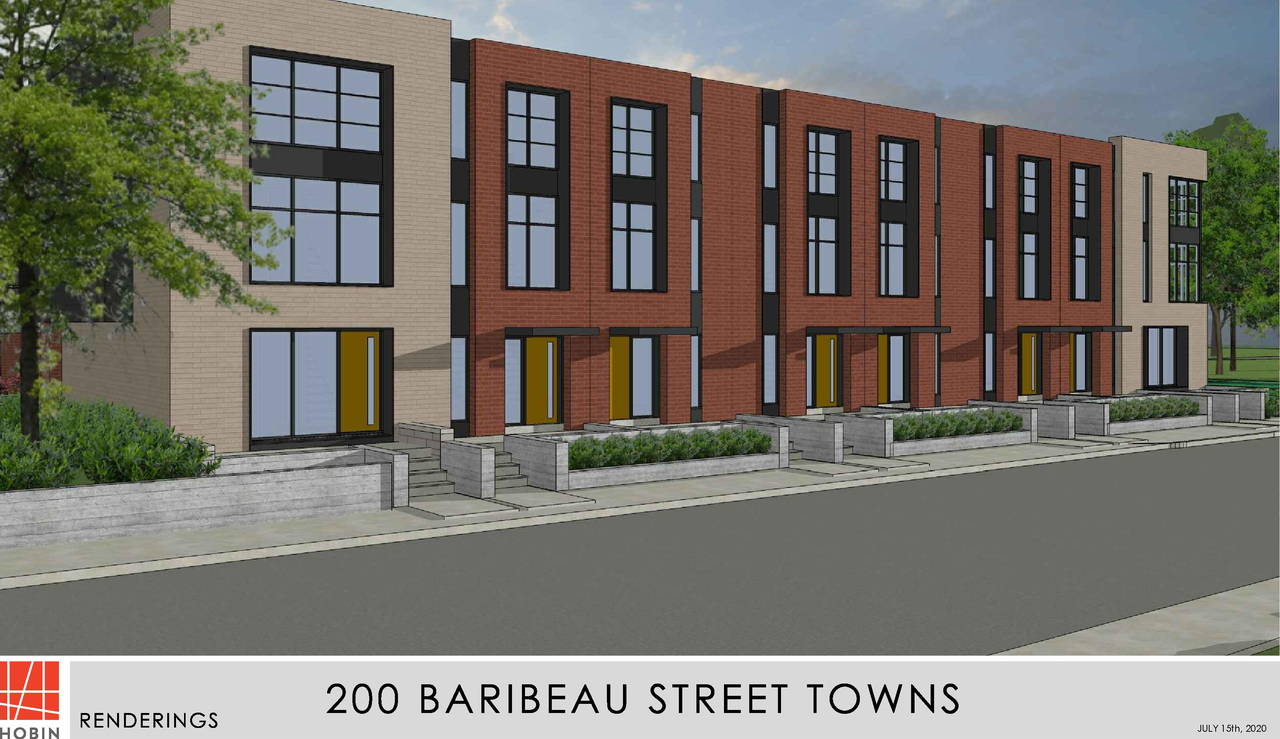 Rendering of building from page 4 of the file '2020-09-04 - Aerial View South Plans - D07-12-20-0118'