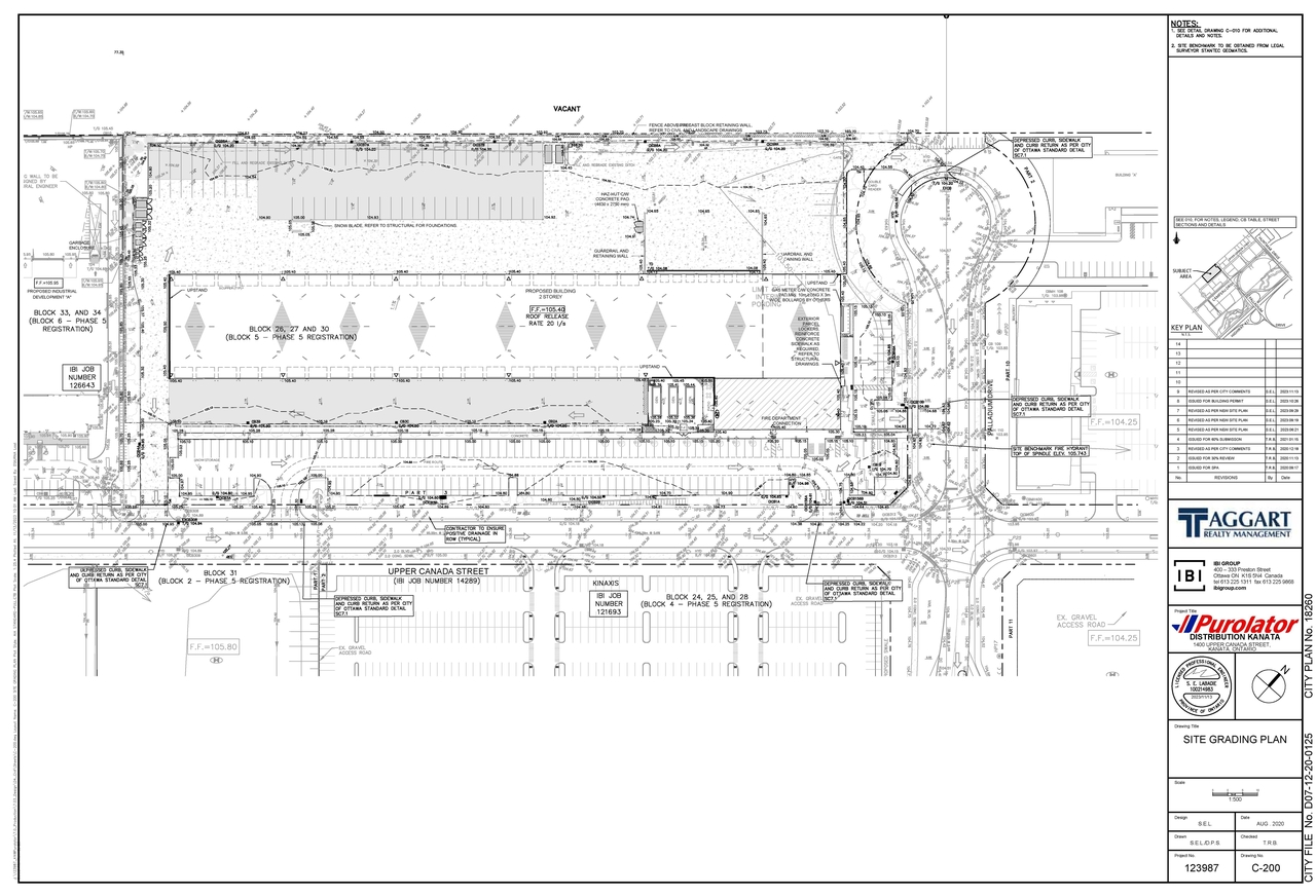 Construction site plan for project from page 27 of the file '2024-01-26 - Design Brief - D07-12-20-0125'