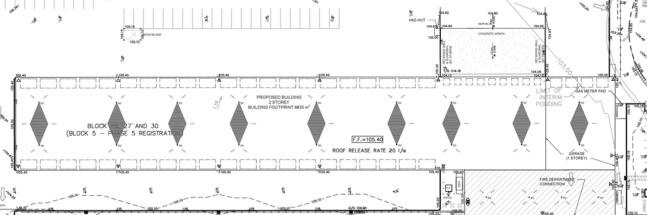 Construction site plan for project from page 27 of the file '2023-06-23 Design Brief D07-12-20-0125'