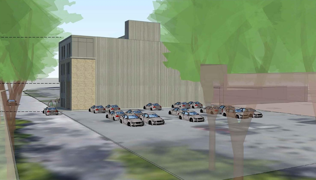 Rendering of building from page 4 of the file '2021-03-18 - Design Brief - D07-12-20-0140'