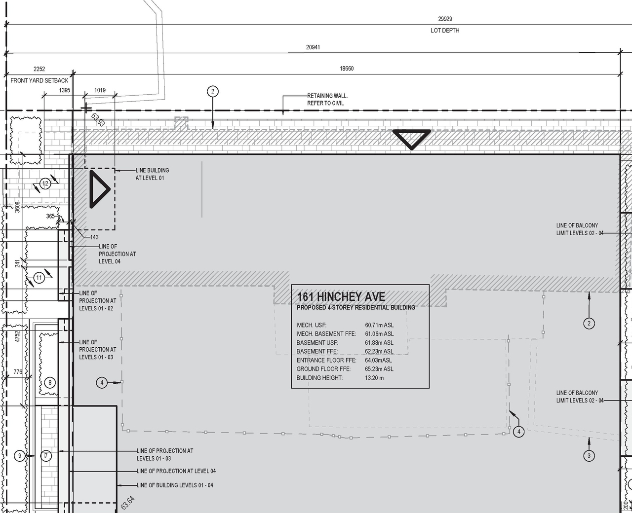 Construction site plan for project from page 6 of the file '2020-11-04 - Design Brief - D07-12-20-0142'