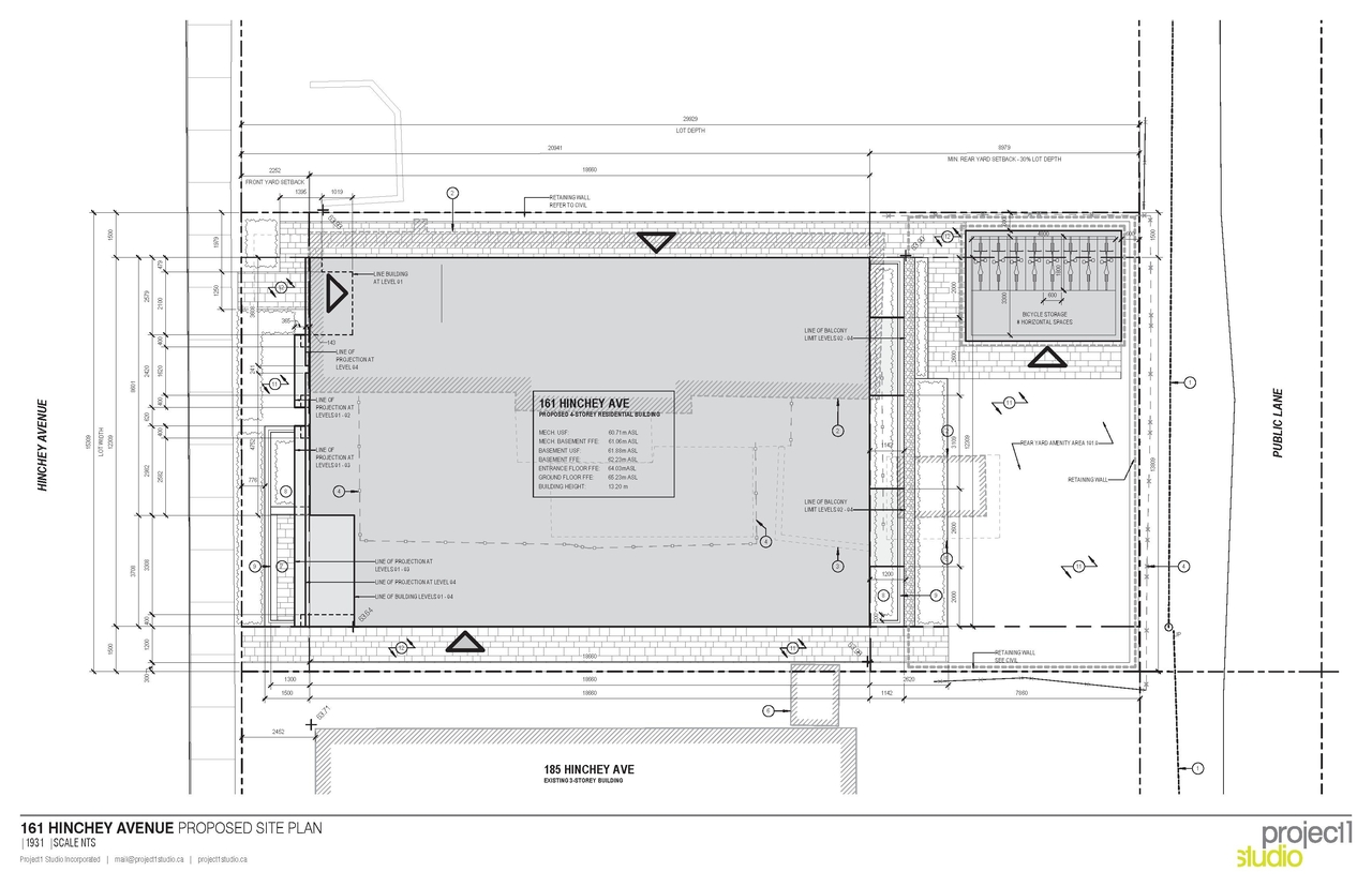 Construction site plan for project from page 6 of the file '2020-11-04 - Design Brief - D07-12-20-0142'