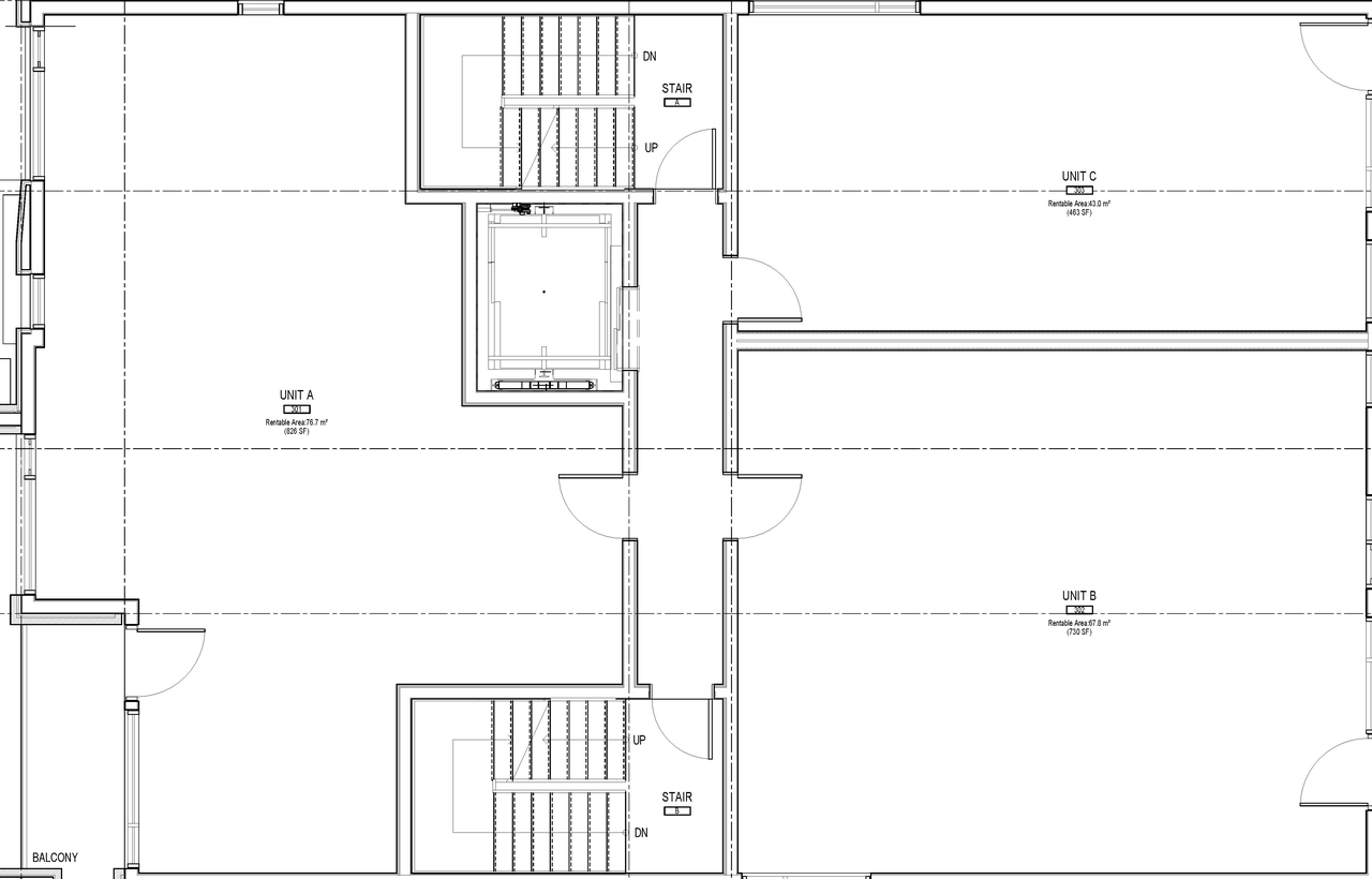 Construction site plan for project from page 1 of the file '2020-11-04 - Level 03 - Floor Plan - D07-12-20-0142'