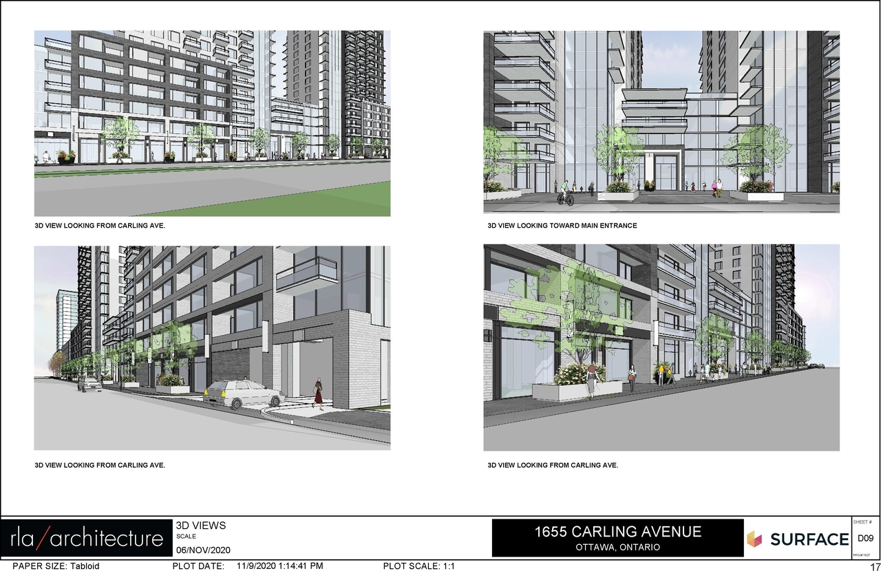 Rendering of building from page 17 of the file 'December 2020 - Urban Design Review Package - D07-12-20-0146'
