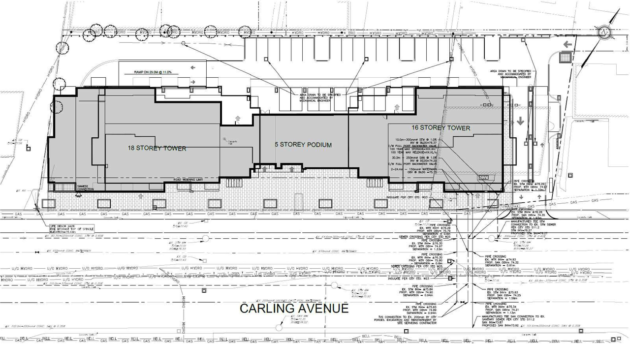 Construction site plan for project from page 24 of the file 'December 2020 - Urban Design Review Package - D07-12-20-0146'