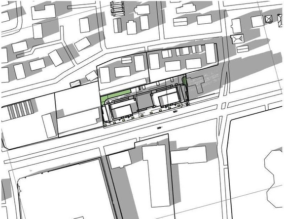 Construction site plan for project from page 25 of the file 'December 2020 - Urban Design Review Package - D07-12-20-0146'