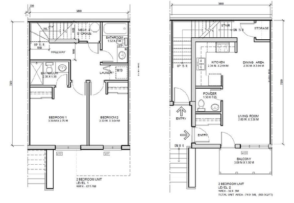 Floor plan for project from page 13 of the file '2020-11-23 - Addendum 2 to Planning Rationale Design Brief - D07-12-20-0163'