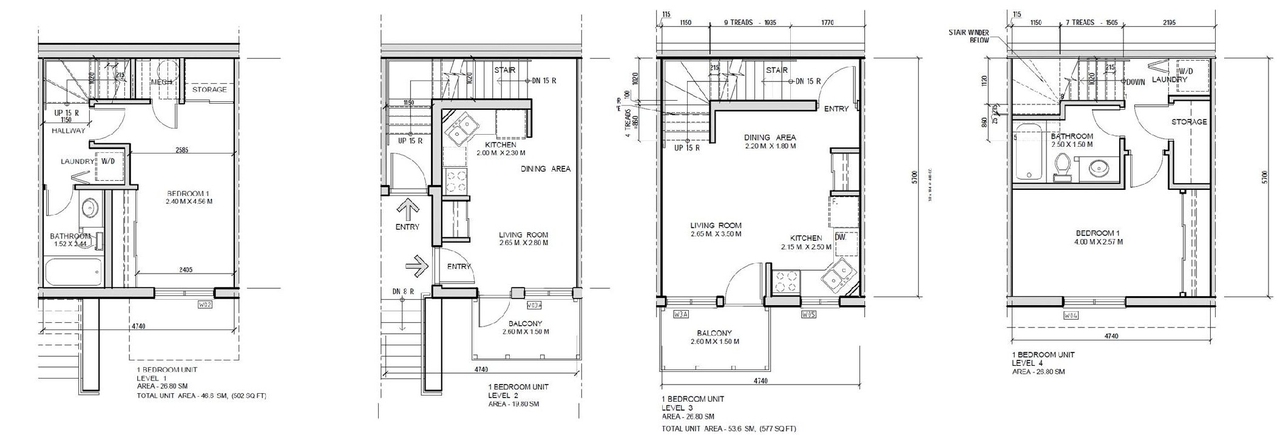 Floor plan for project from page 14 of the file '2020-11-23 - Addendum 2 to Planning Rationale Design Brief - D07-12-20-0163'
