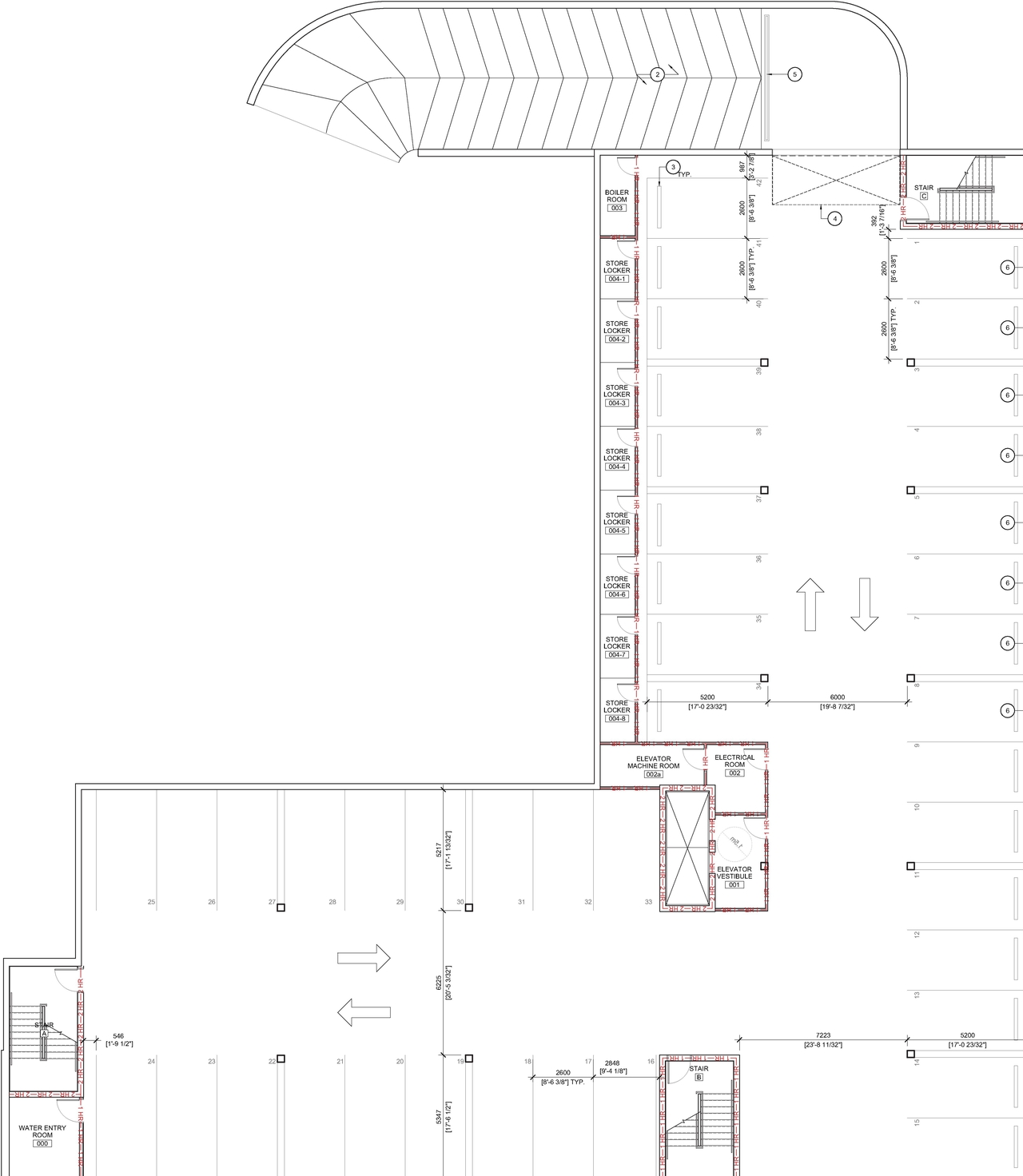 Floor plan for project from page 1 of the file '2024-12-03 - Floor Plan - Basement Block B - D07-12-20-0164'