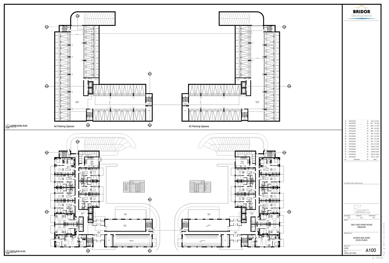 Floor plan for project from page 1 of the file '2022-12-02 - Underground Parking and Ground Floor Plans - D07-12-20-0164'