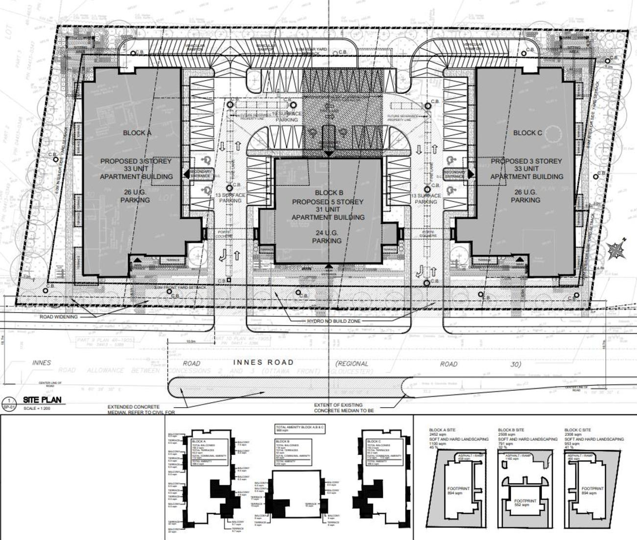 Construction site plan for project from page 20 of the file '2021-04-28 - Design Brief - D07-12-20-0164'