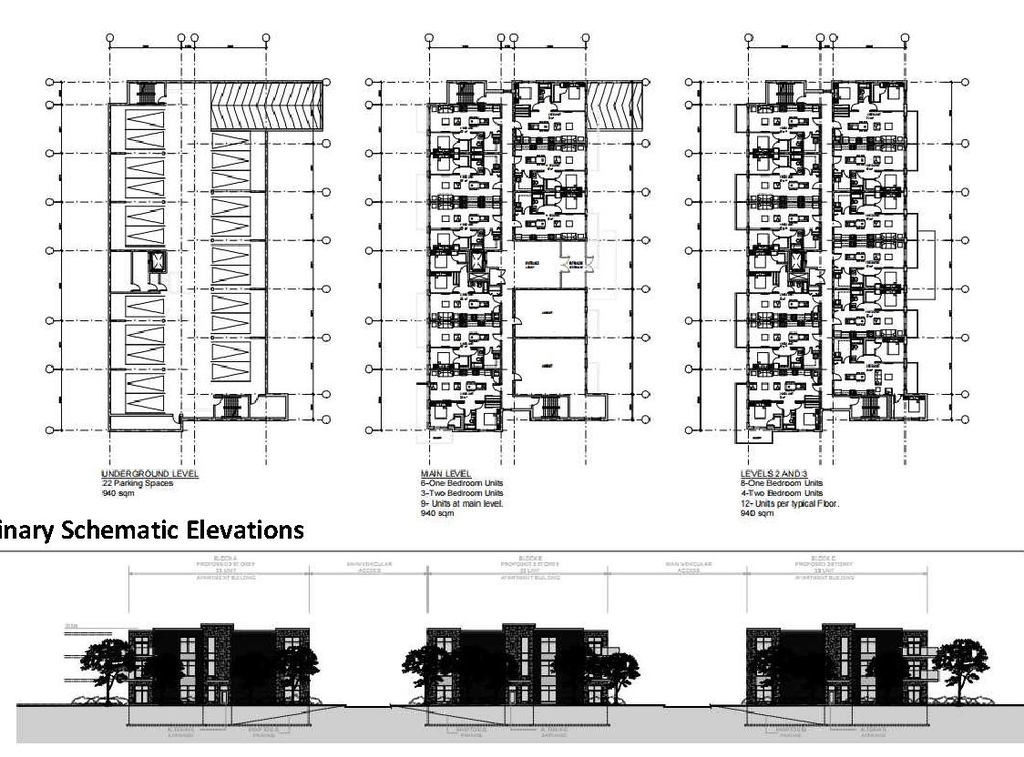 Construction site plan for project from page 8 of the file '2021-04-28 - Design Brief - D07-12-20-0164'
