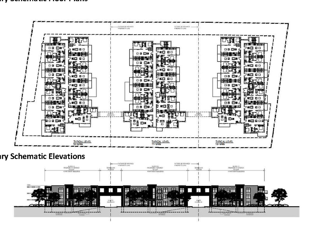 Construction site plan for project from page 9 of the file '2021-04-28 - Design Brief - D07-12-20-0164'