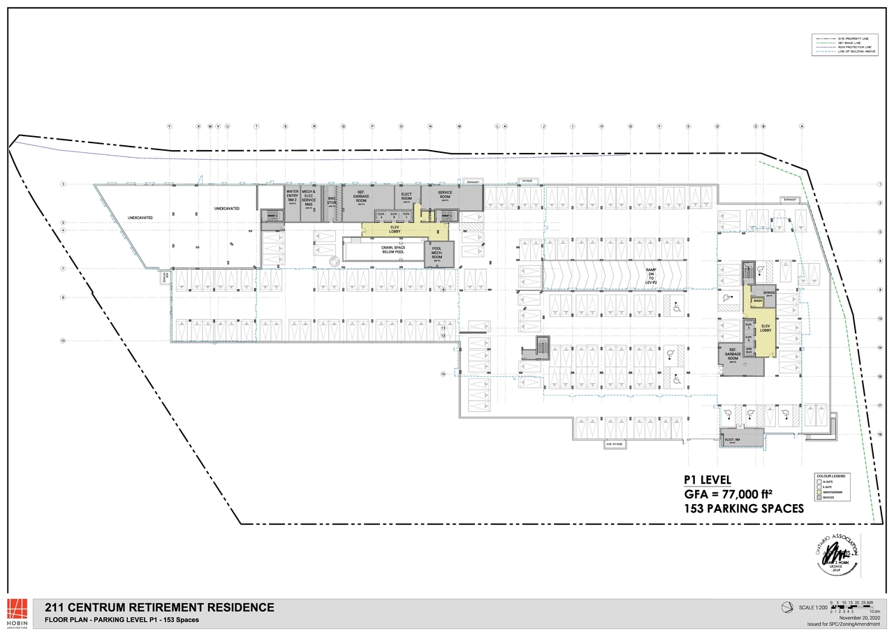 Construction site plan for project from page 3 of the file '2020-11-26 - Floor Plans - D07-12-20-0165'