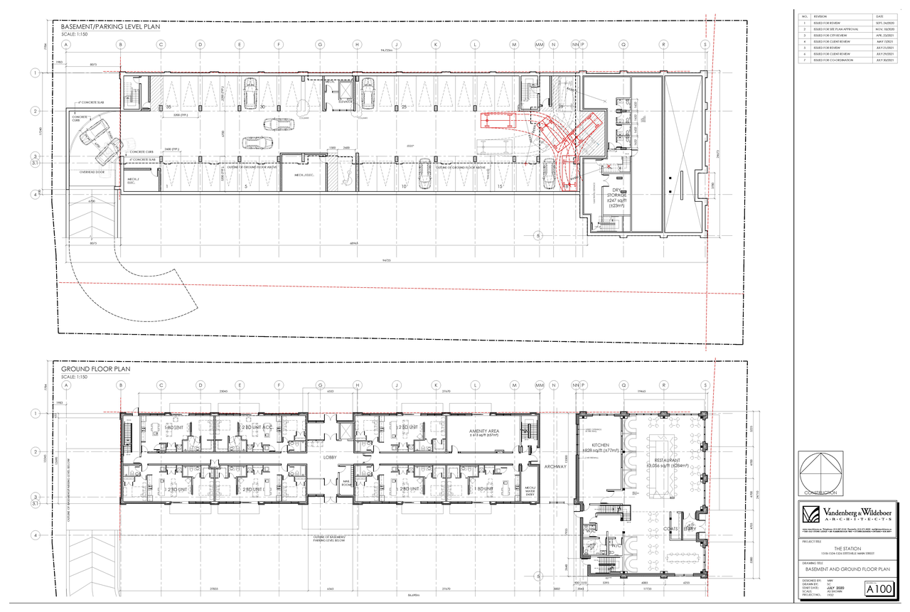 Floor plan for project from page 1 of the file '2021-08-09 - Basement and Ground Floor Plan - D07-12-20-0167'