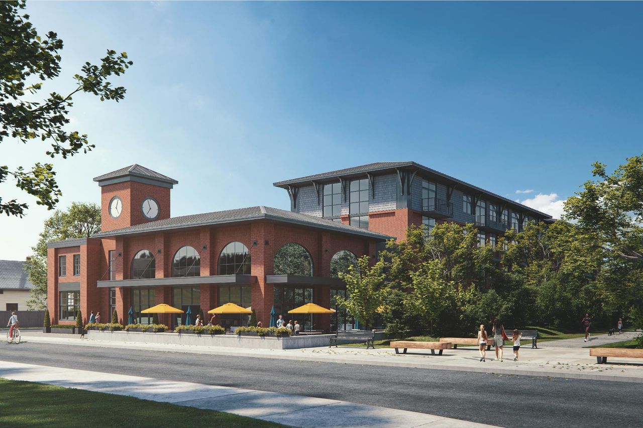 Rendering of building from page 5 of the file '2020-12-01 - Architectural Design Brief - D07-12-20-0167'