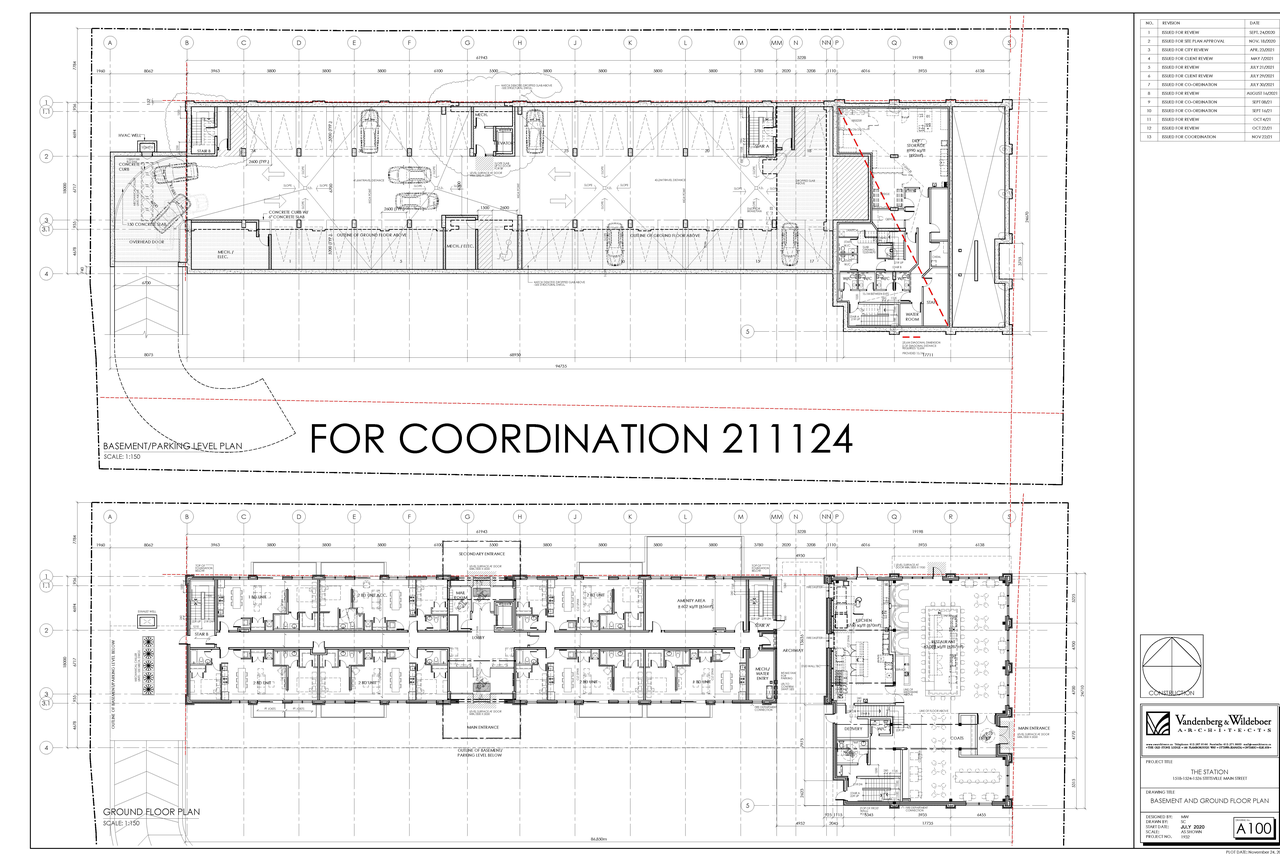 Floor plan for project from page 1 of the file '2021-11-29 - Basement and Ground Floor Plan - D07-12-20-0167'