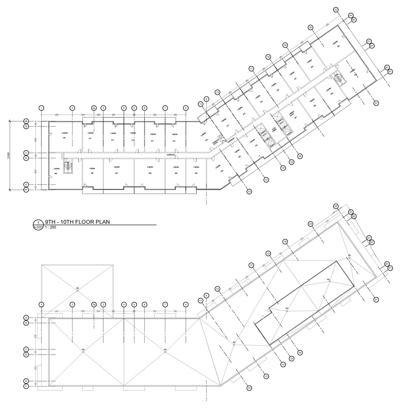 Floor plan for project from page 2 of the file '2021-06-03 - Floor Plans - D07-12-20-0171'
