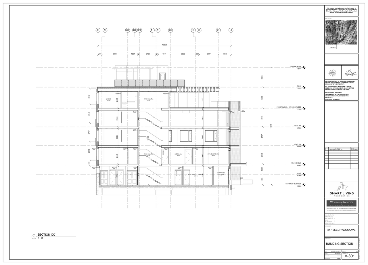 Construction site plan for project from page 13 of the file '2023-08-24 - Site Plan, Floor Plans and Elevations - D07-12-21-0001'