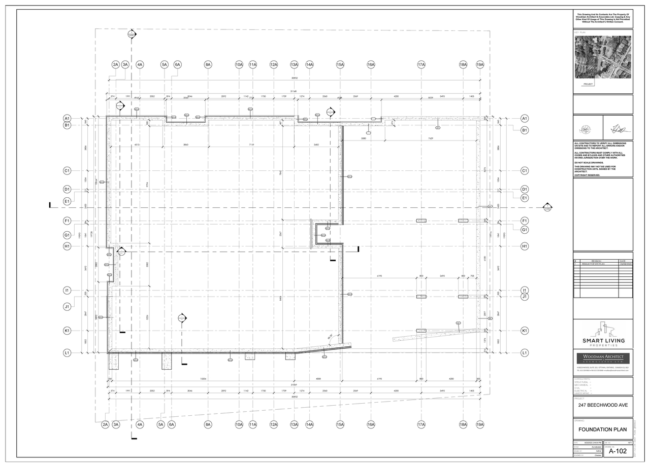 Construction site plan for project from page 4 of the file '2023-08-24 - Site Plan, Floor Plans and Elevations - D07-12-21-0001'
