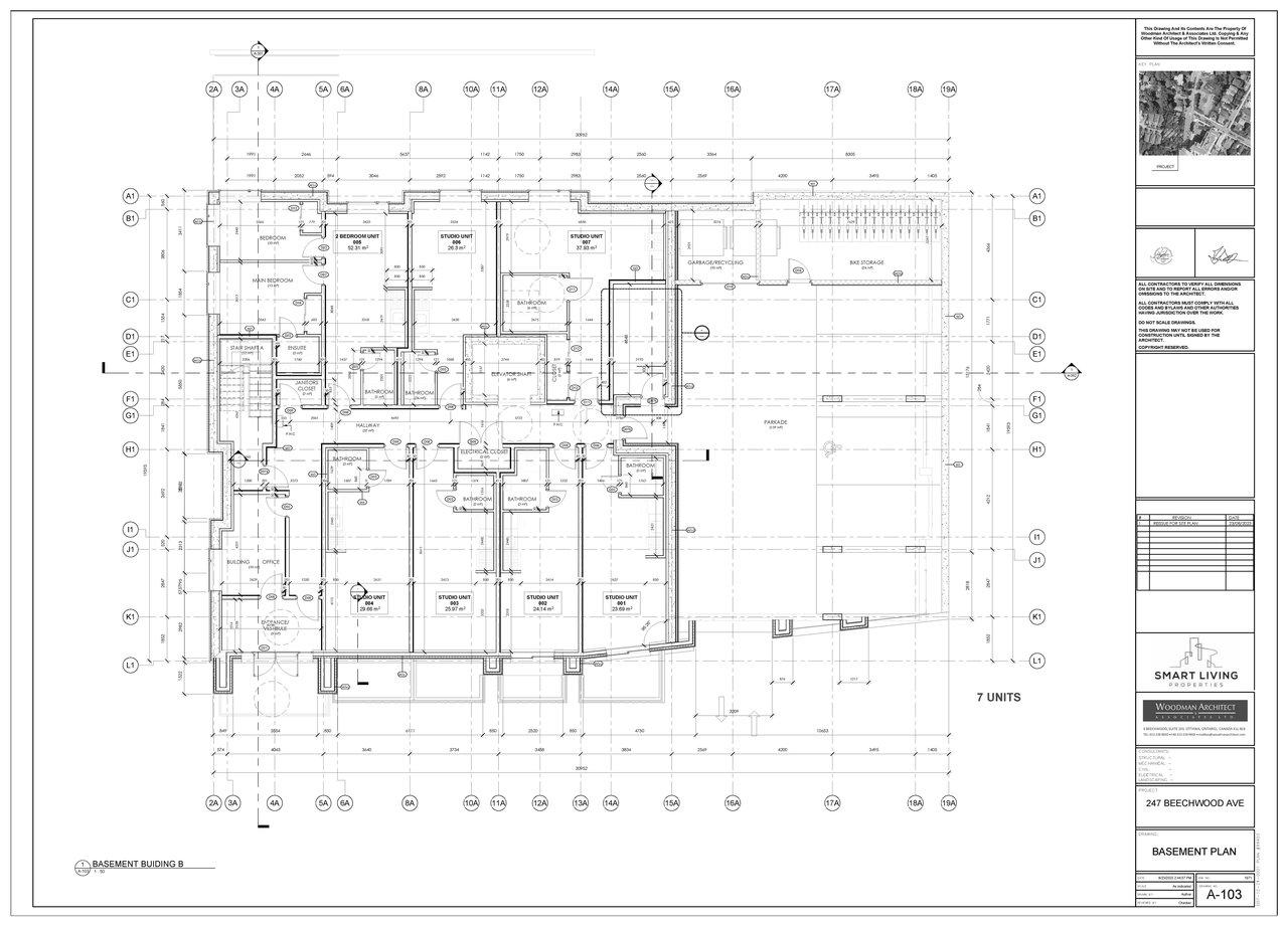 Construction site plan for project from page 5 of the file '2023-08-24 - Site Plan, Floor Plans and Elevations - D07-12-21-0001'
