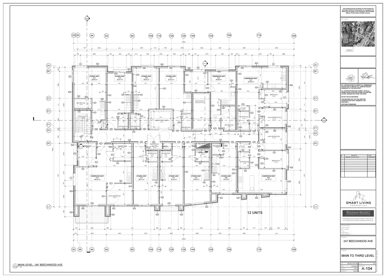 Construction site plan for project from page 6 of the file '2023-08-24 - Site Plan, Floor Plans and Elevations - D07-12-21-0001'