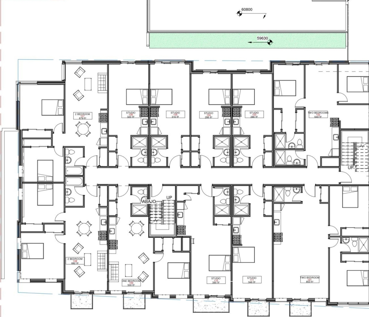 Floor plan for project from page 17 of the file '2022-05-03 - UDRP Formal Review Package - D07-12-21-0001'