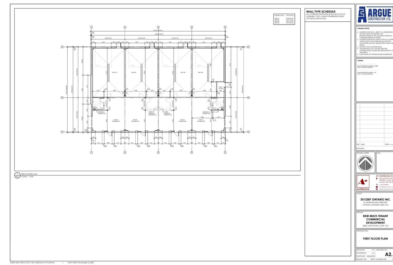 Floor plan for project from page 3 of the file '2022-10-13 - Updated Floor Plans & Elevations - D07-12-21-0004'