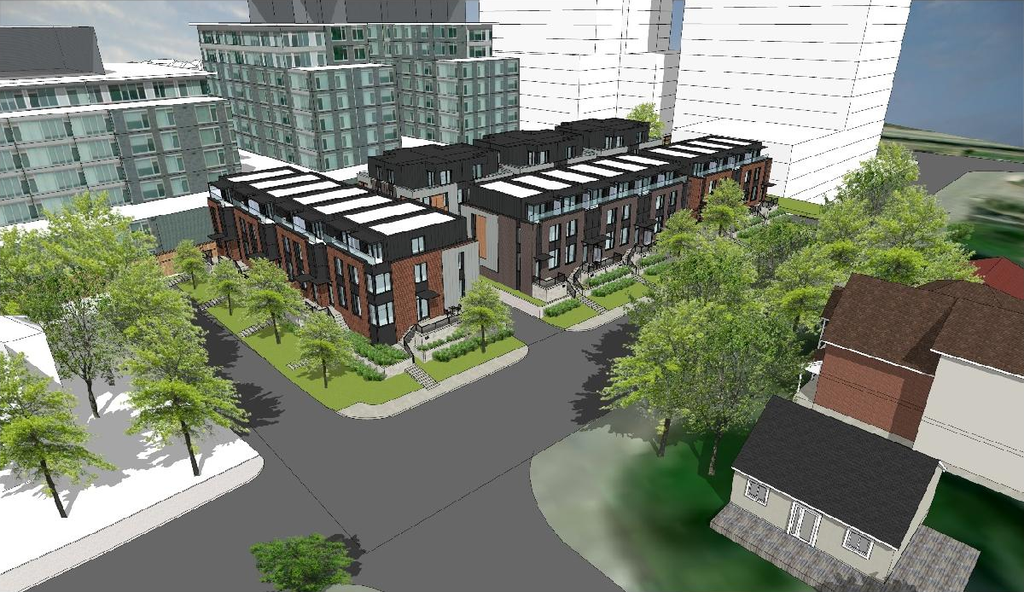 Rendering of building from page 1 of the file '2021-01-29 - Planning Design Brief - D07-12-21-0014'
